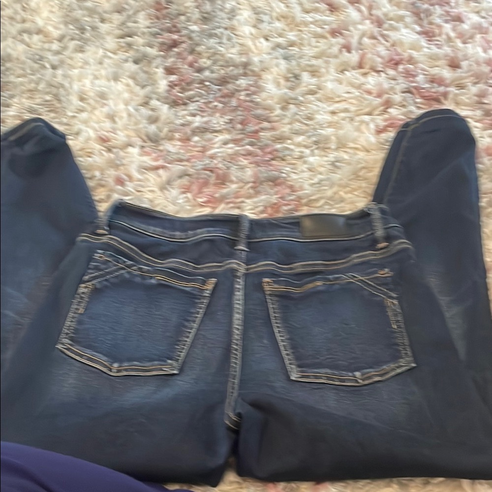 High rise double button Buckle Black Jeans - Picture 3 of 3